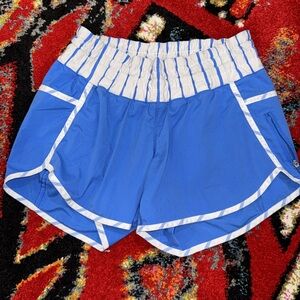 Lululemon Athletica Blue and White Athletic Shorts